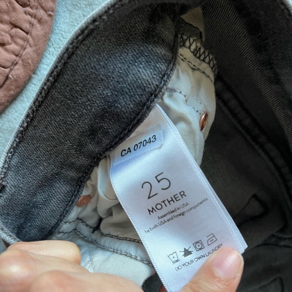 MOTHER The Insider Crop Fray In “To the Moon and Back” Gray Jeans Size 25 - Picture 15 of 16